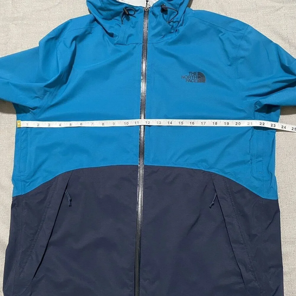 The North Face Windbreaker Jacket Dryvent Rain Hood Men Large Blue Full Zip